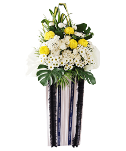 FS-48 BUY WHITE FUNERAL FLOWER STAND