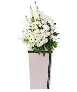 FS-61 BUY WHITE FUNERAL FLOWER STAND