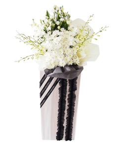 FS-44 BUY WHITE FUNERAL FLOWER STAND