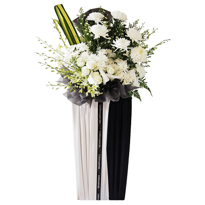 FS-40 BUY WHITE FUNERAL FLOWER STAND