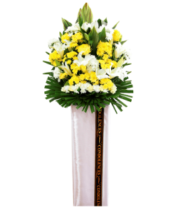 FS-57 BUY WHITE FUNERAL FLOWER STAND