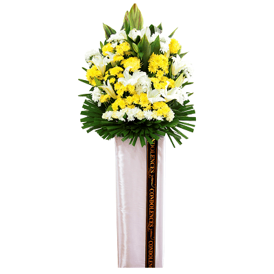 FS-57 BUY WHITE FUNERAL FLOWER STAND