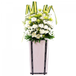 FS-63 BUY WHITE FUNERAL FLOWER STAND