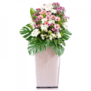 FS-62 BUY WHITE FUNERAL FLOWER STAND