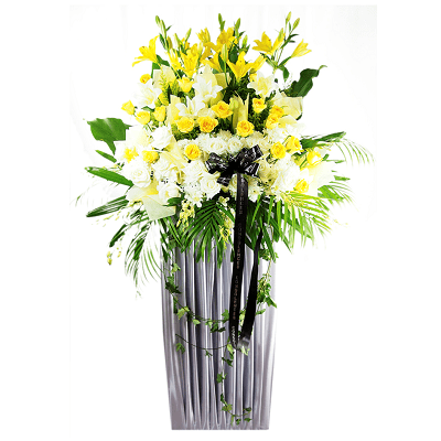 FS-12 BUY WHITE FUNERAL FLOWER STAND