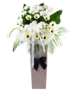 FS-08 BUY WHITE FUNERAL FLOWER STAND