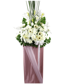 FS-07 BUY WHITE FUNERAL FLOWER STAND