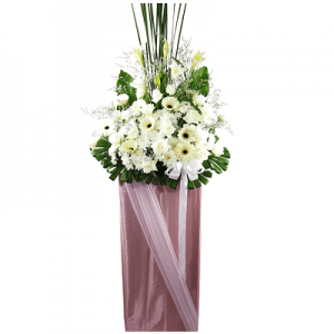 FS-07 BUY WHITE FUNERAL FLOWER STAND
