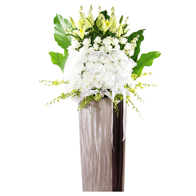 FS-05 BUY WHITE FUNERAL FLOWER STAND