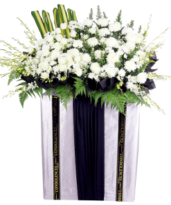 FS-25 BUY WHITE FUNERAL FLOWER STAND