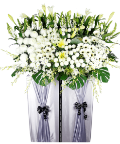 FS-23 BUY WHITE FUNERAL FLOWER STAND