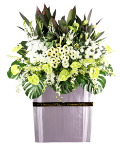FS-36 BUY WHITE FUNERAL FLOWER STAND