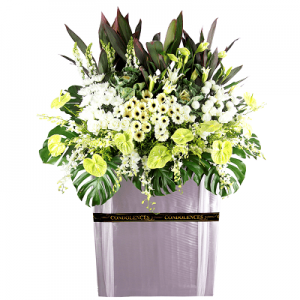 FS-36 BUY WHITE FUNERAL FLOWER STAND