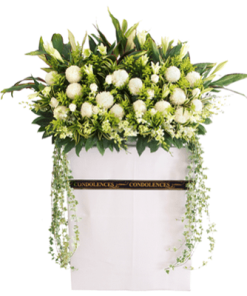 FS-80BUY WHITE FUNERAL FLOWER STAND