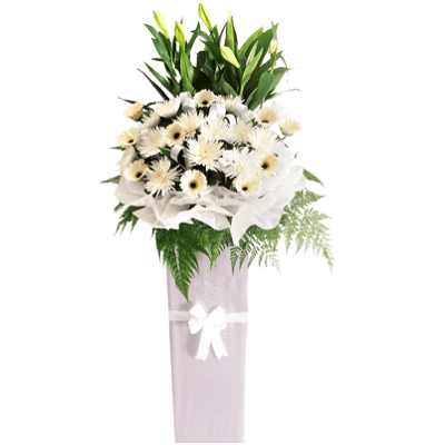 FS-97 BUY WHITE FUNERAL FLOWER STAND