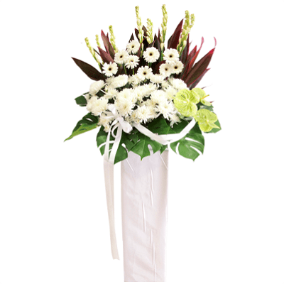 FS-95 BUY WHITE FUNERAL FLOWER STAND