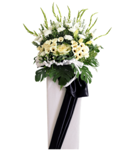 FS-89 BUY WHITE FUNERAL FLOWER STAND