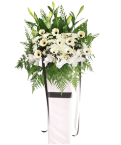 FS-82 BUY WHITE FUNERAL FLOWER STAND