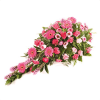 CS-06 SENTIMENTS pink gerbera pink roses carnationCASKET SPRAYS