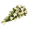 CS-05 white longiforum lilies CASKET SPRAYS