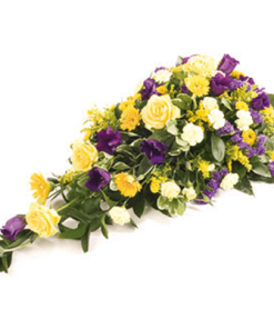 CS-01 yellow roses gerbera Casket Sprays in Singapore