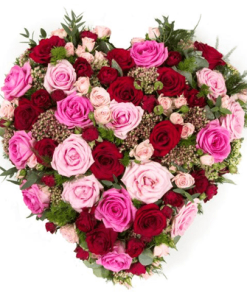 HSW-04 shop red PINK HEART SHAPE WREATH