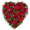 HSW-01 RED rose carnation gerbera HEART SHAPE WREATH