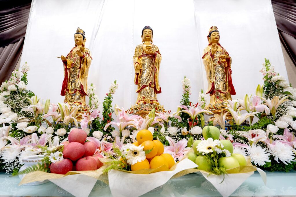 Buddhist funeral flowers