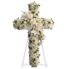 CW-01 buy white cross wreath singapore