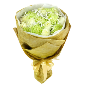 MDAY-104 BUY GOLD FUNERAL FLOWER BOUQUET