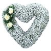 baby breath open heart shaped wreath