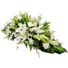 lily coffin top arrangement