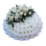 funeral posy for a man white roses